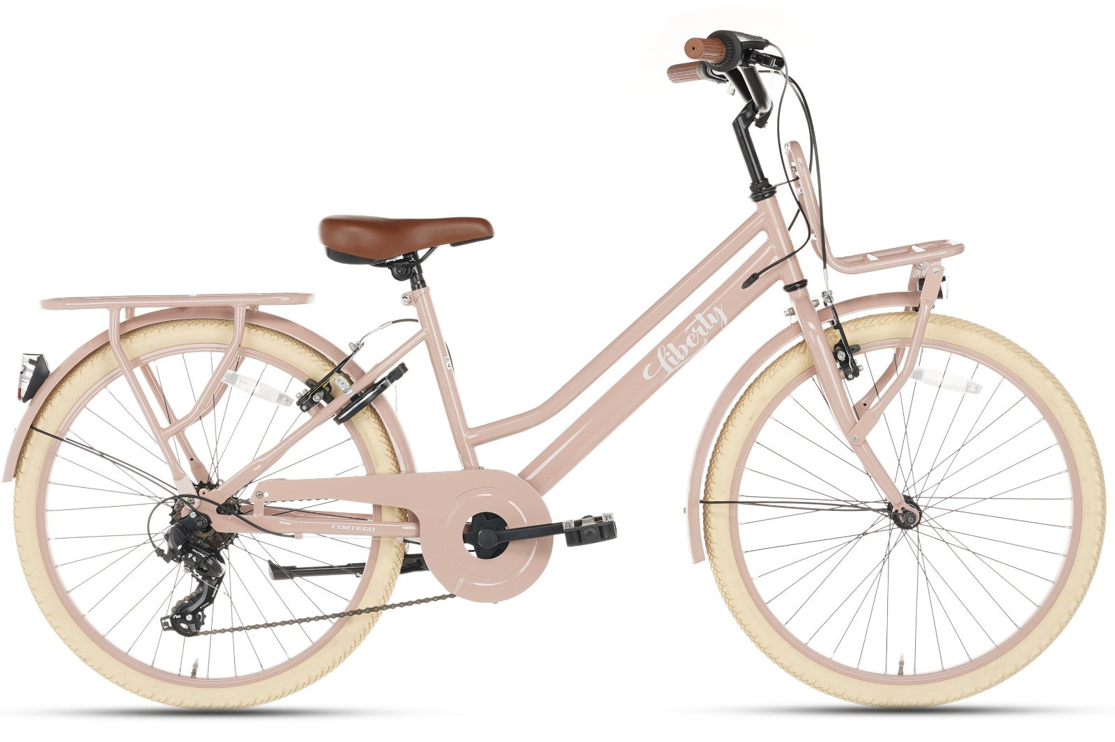 Cortego Liberty Meisjesfiets 24 inch - 7 Versnellingen - Zalm