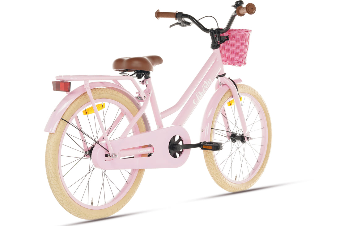 Cortego Liberty meisjesfiets Roze 20 inch + mand