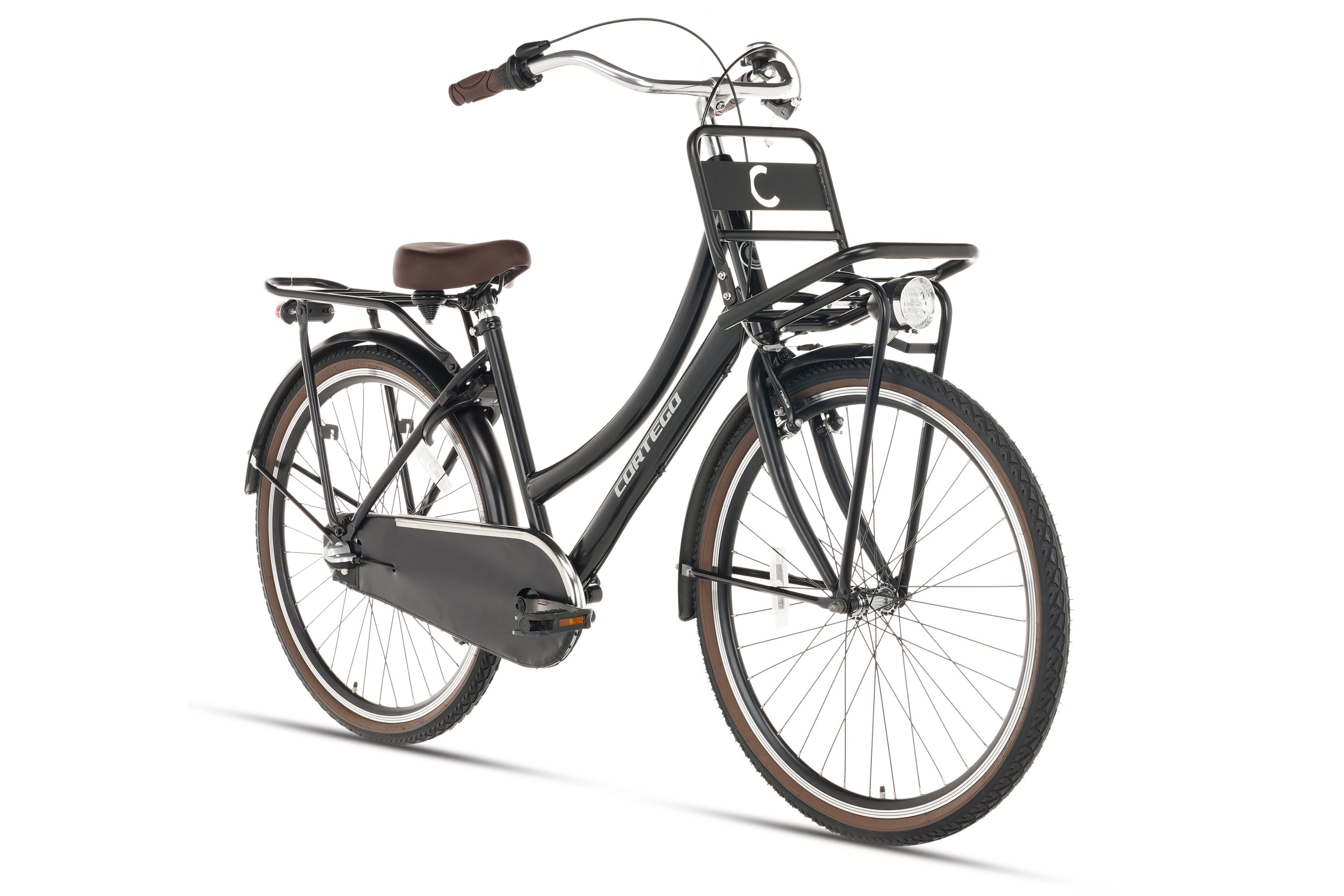 Cortego Cargo Meisjesfiets 26 inch - 3 Versnellingen - Mat-Zwart