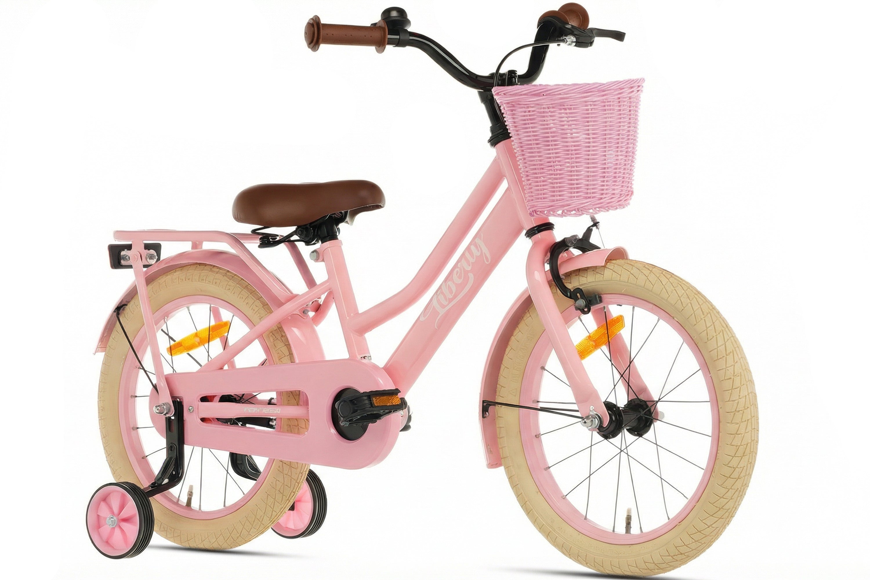 Cortego Liberty meisjesfiets Roze 14 inch + mand