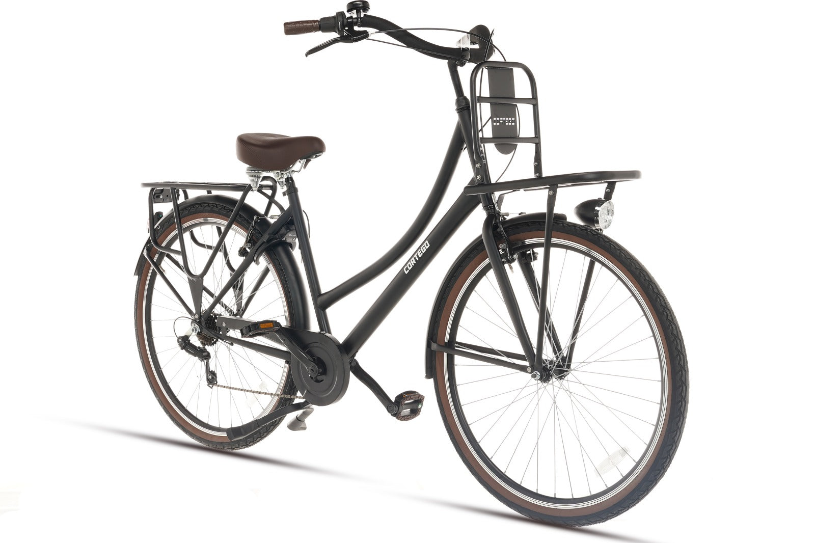 Cortego Mona Moederfiets 28 Inch - 7 Versnellingen - Mat-Zwart