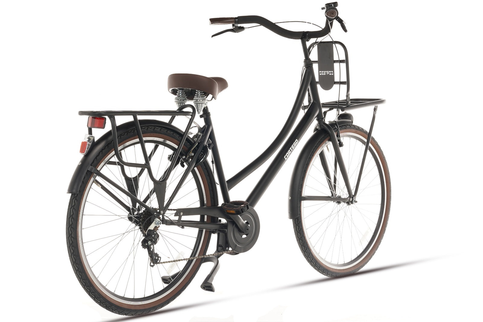Cortego Mona Moederfiets 28 Inch - 7 Versnellingen - Mat-Zwart