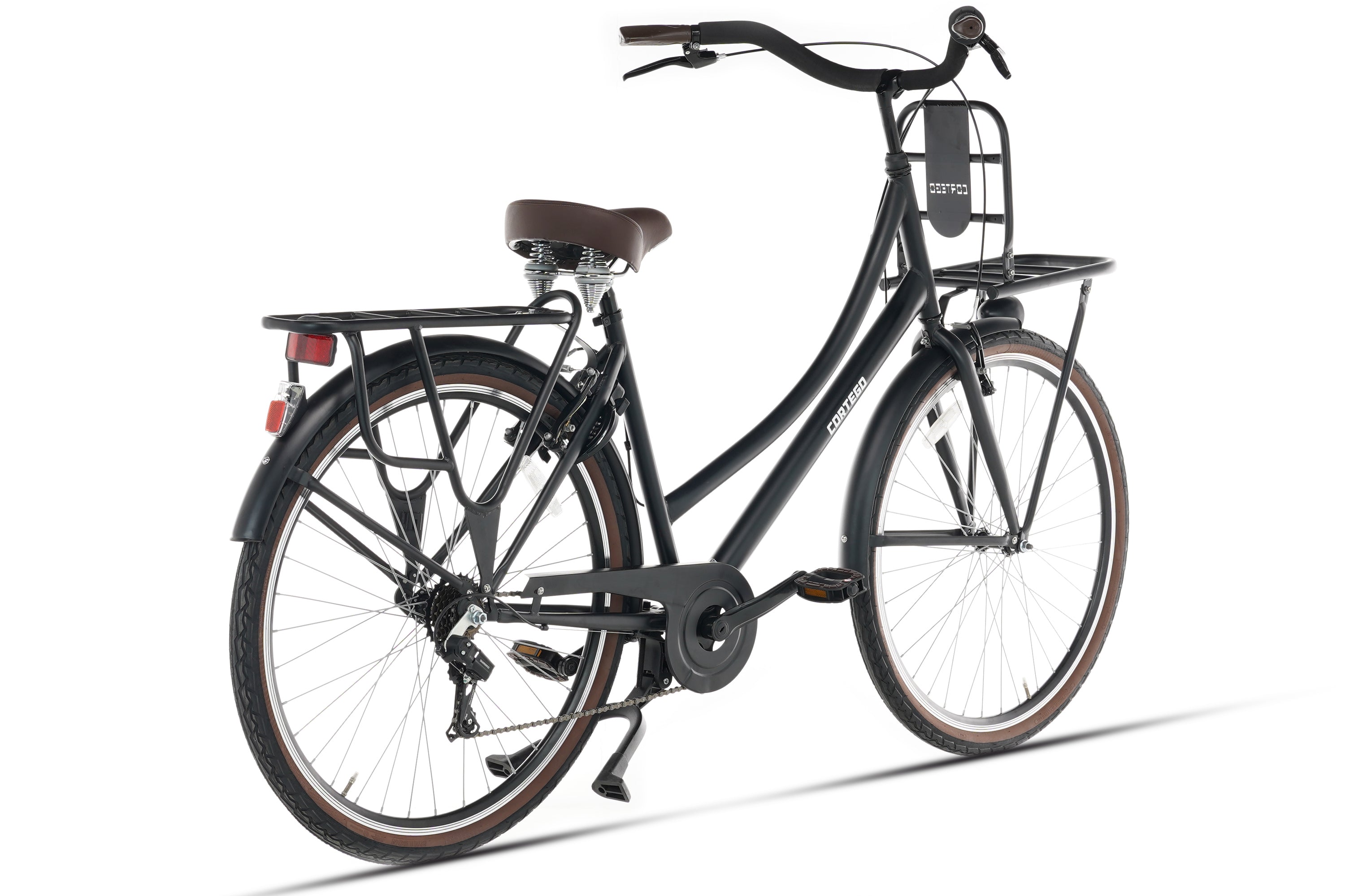 Cortego Mona Moederfiets 28 Inch - 7 Versnellingen - Mat-Zwart