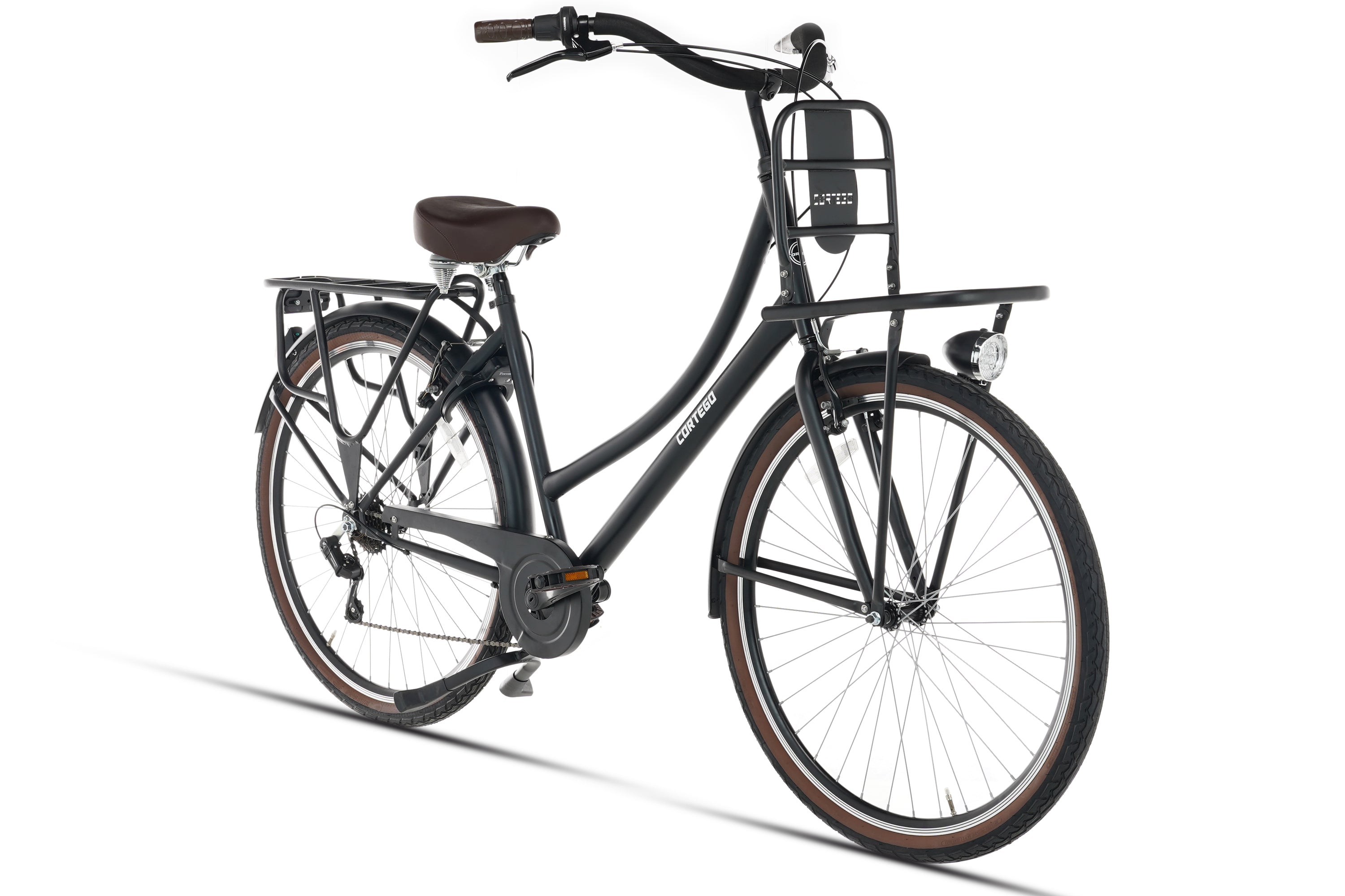 Cortego Mona Moederfiets 28 Inch - 7 Versnellingen - Mat-Zwart