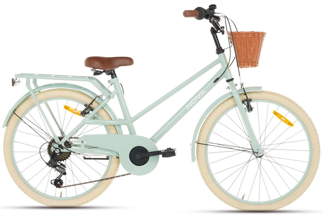 Cortego Nova Meisjesfiets 22 inch - 7 Versnellingen - Groen + Mand