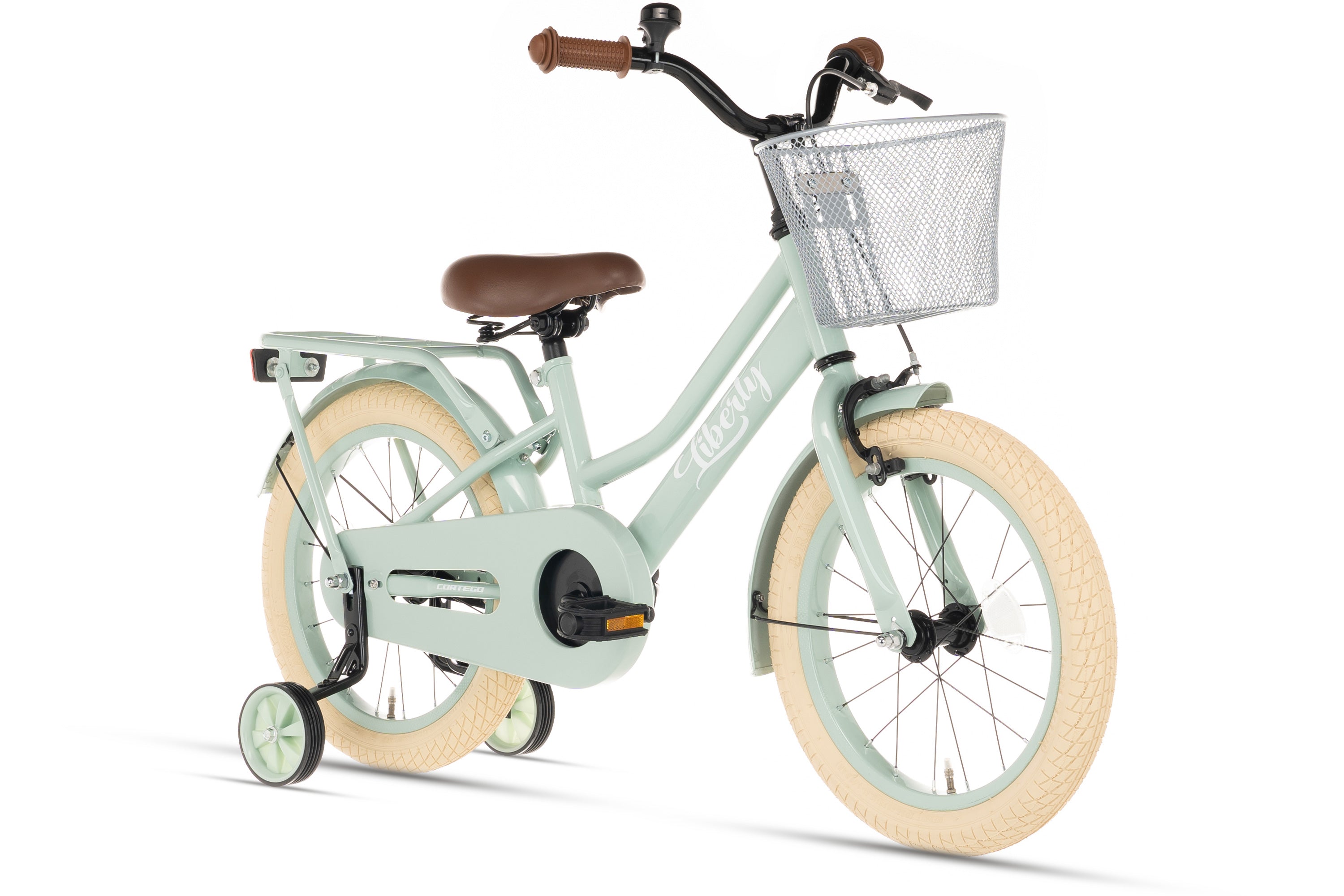 Cortego Liberty meisjesfiets Groen 12 inch + mand