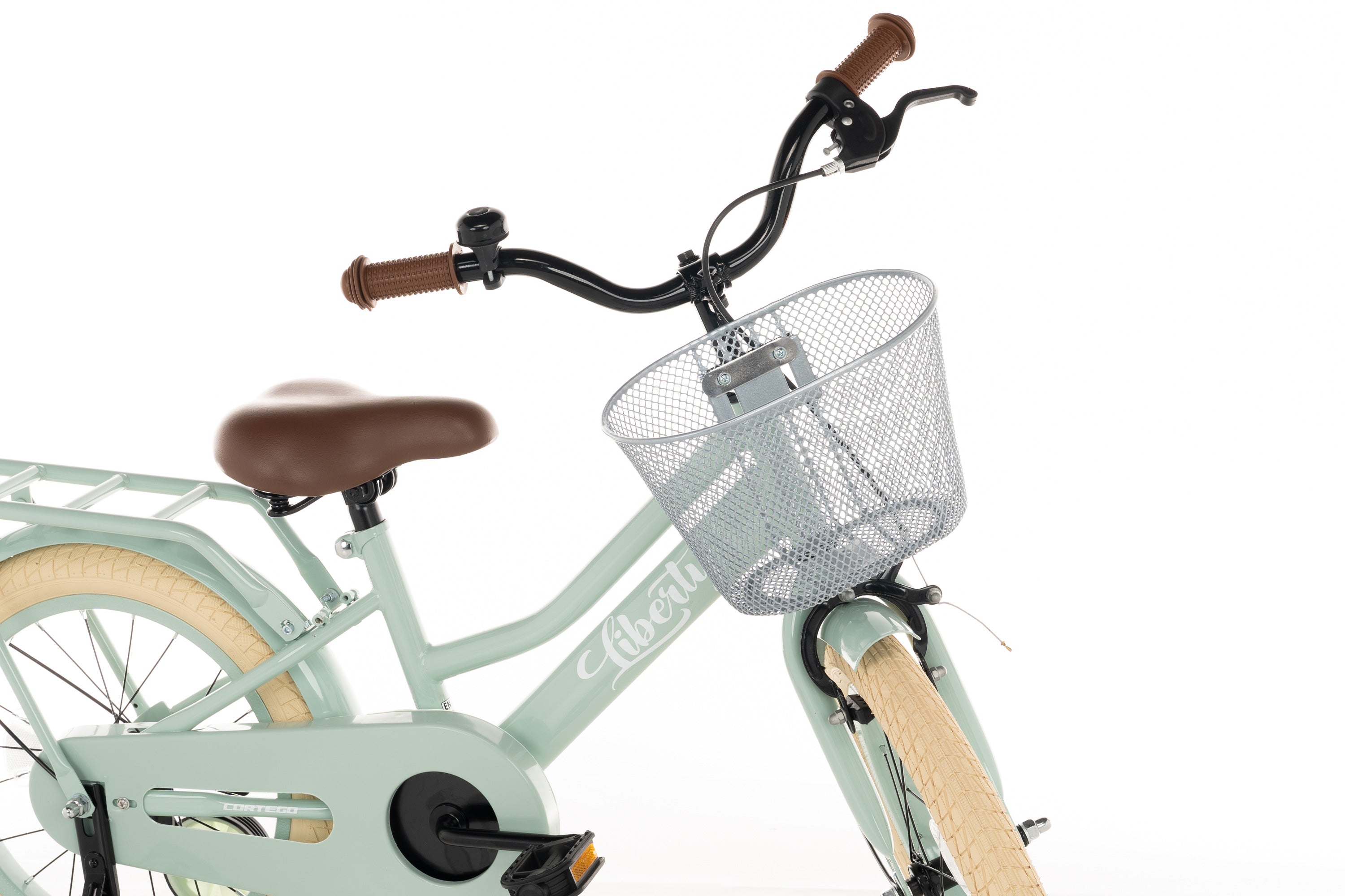 Cortego Liberty meisjesfiets Groen 12 inch + mand