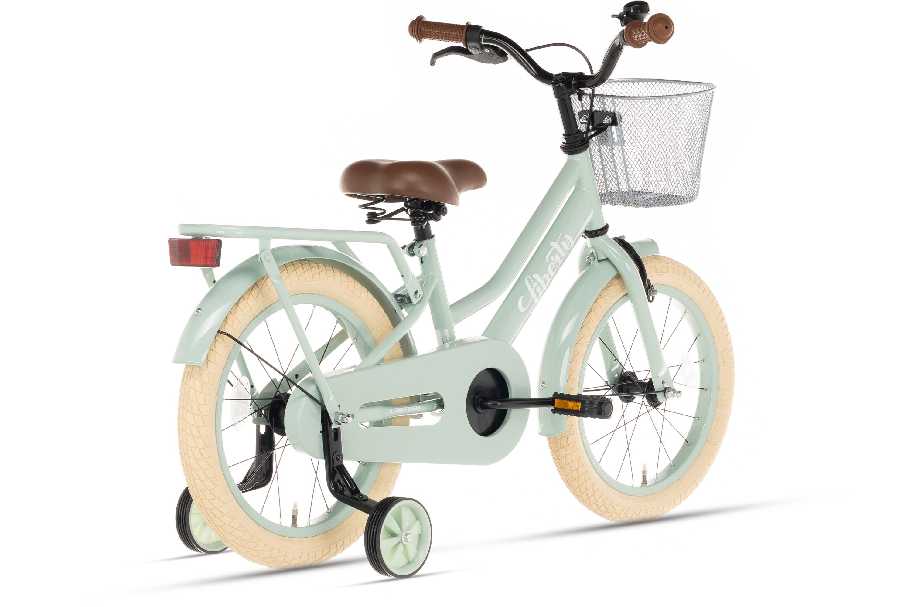 Cortego Liberty meisjesfiets Groen 12 inch + mand
