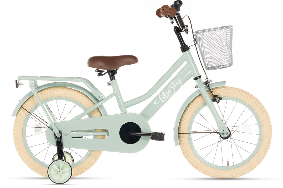 Cortego Liberty meisjesfiets Groen 12 inch + mand