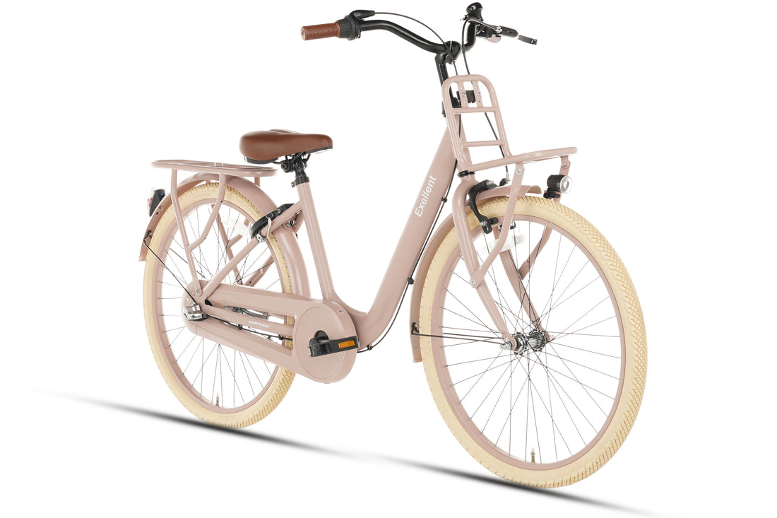 Cortego Excellent Meisjesfiets 24 inch 3 Versnellingen - Zalm