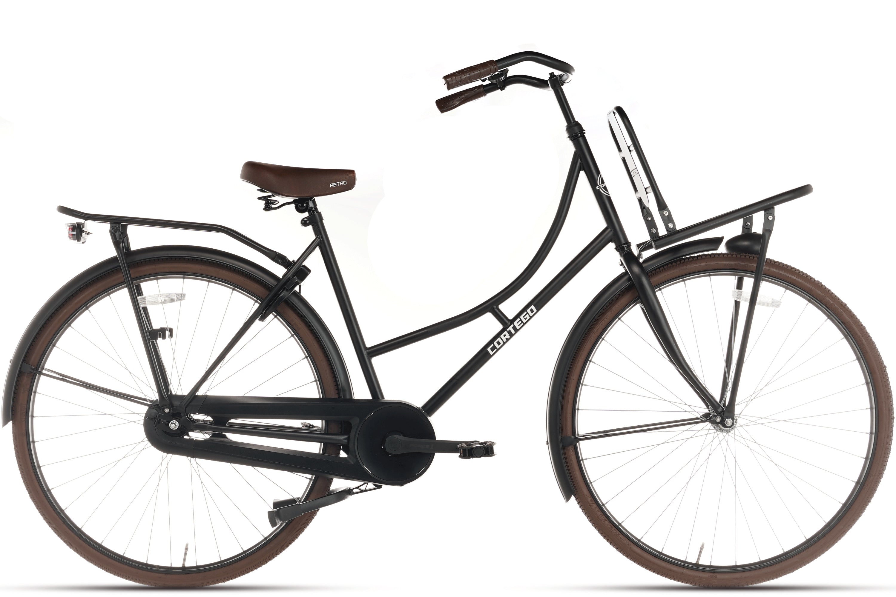 Cortego Omafiets Plus Deluxe Mat-zwart 28 Inch