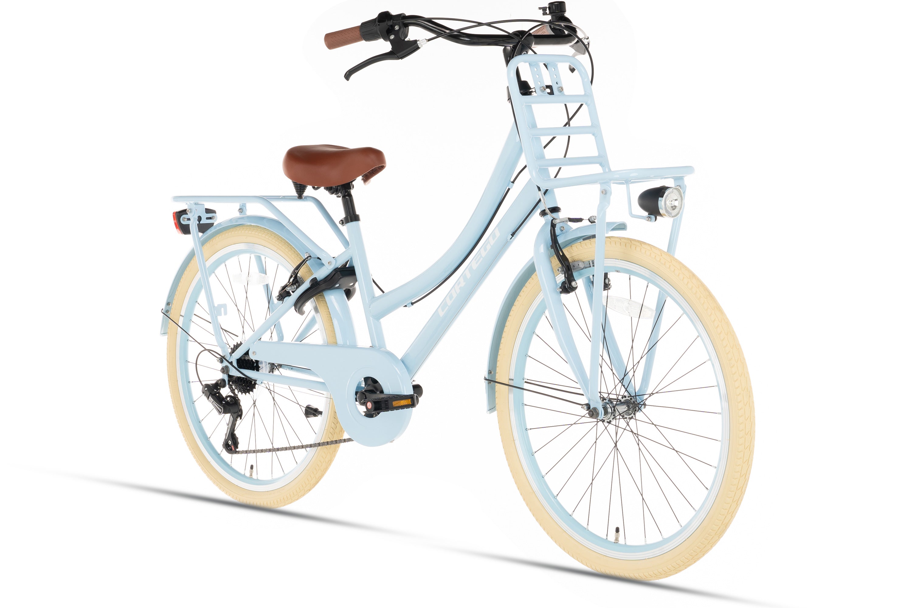 Cortego Transporter Meisjesfiets 22 inch - 7 Versnellingen - Blauw