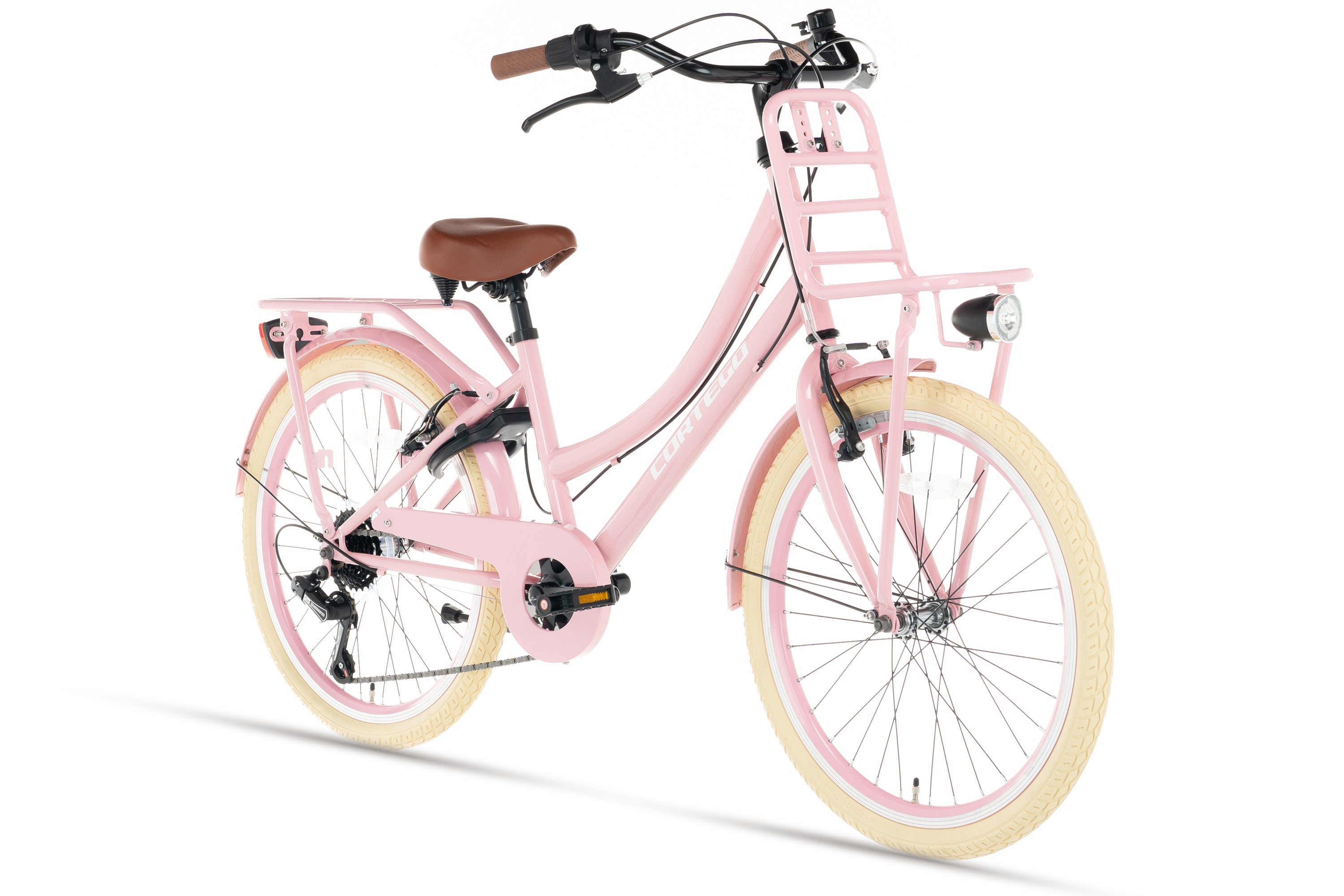 Cortego Transporter Meisjesfiets 22 inch - 7 Versnellingen - Roze