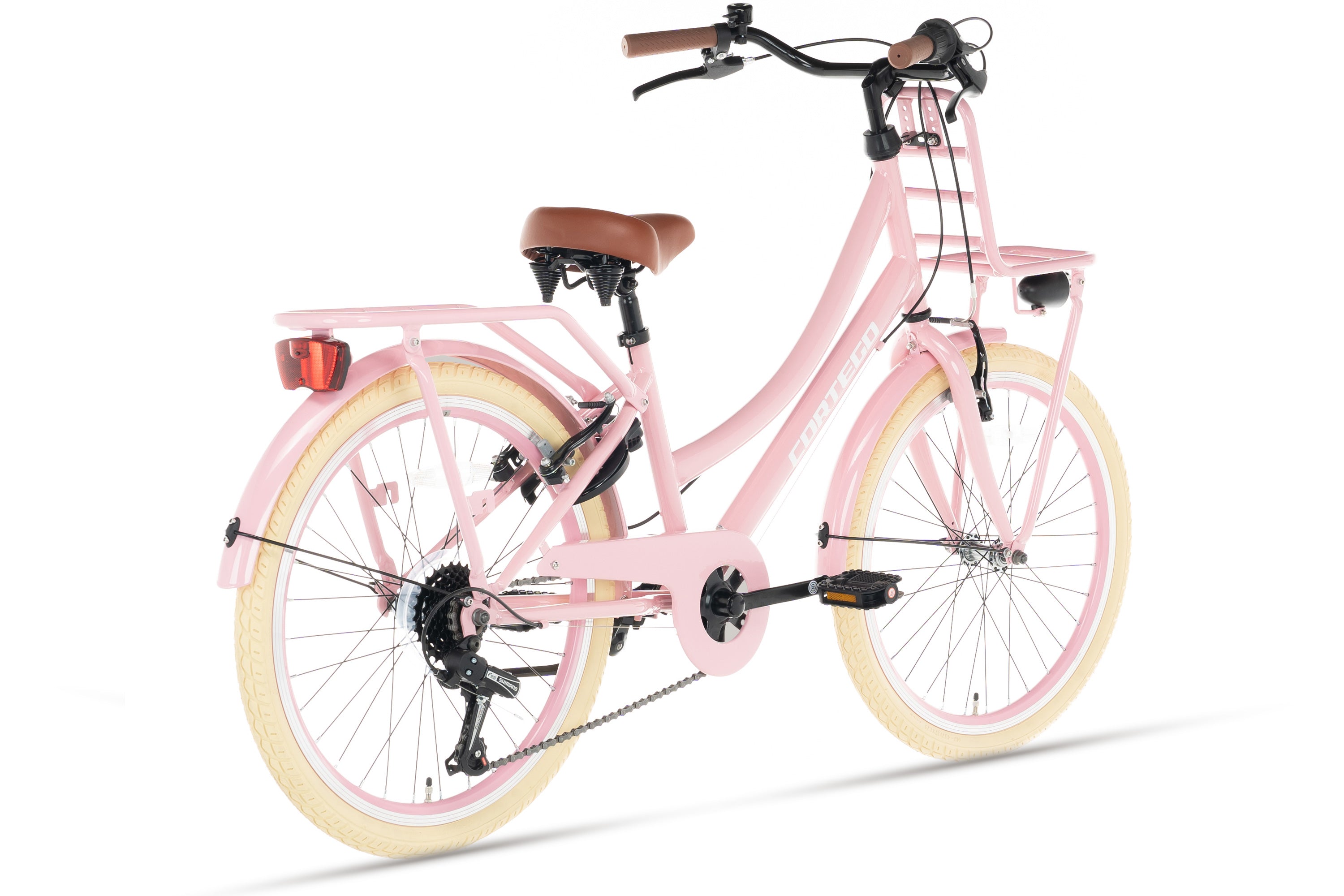 Cortego Transporter Meisjesfiets 22 inch - 7 Versnellingen - Roze