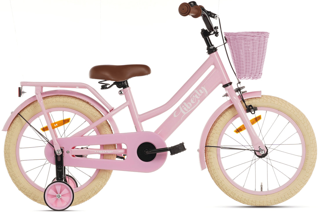 Cortego Liberty meisjesfiets Roze 16 inch + mand
