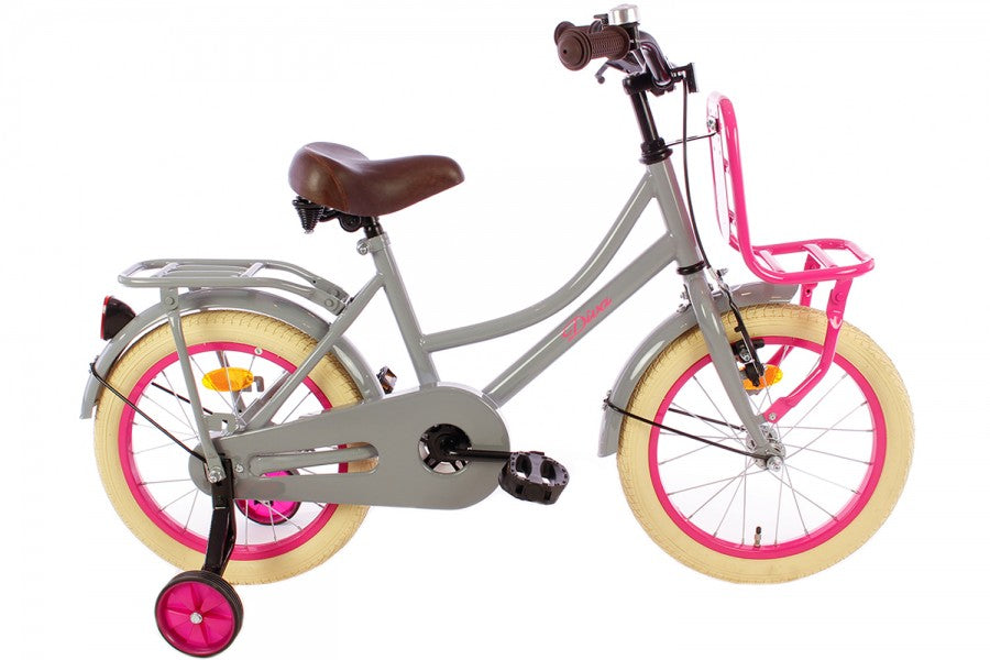Spirit Diva Meisjesfiets Grijs Roze 12 Inch