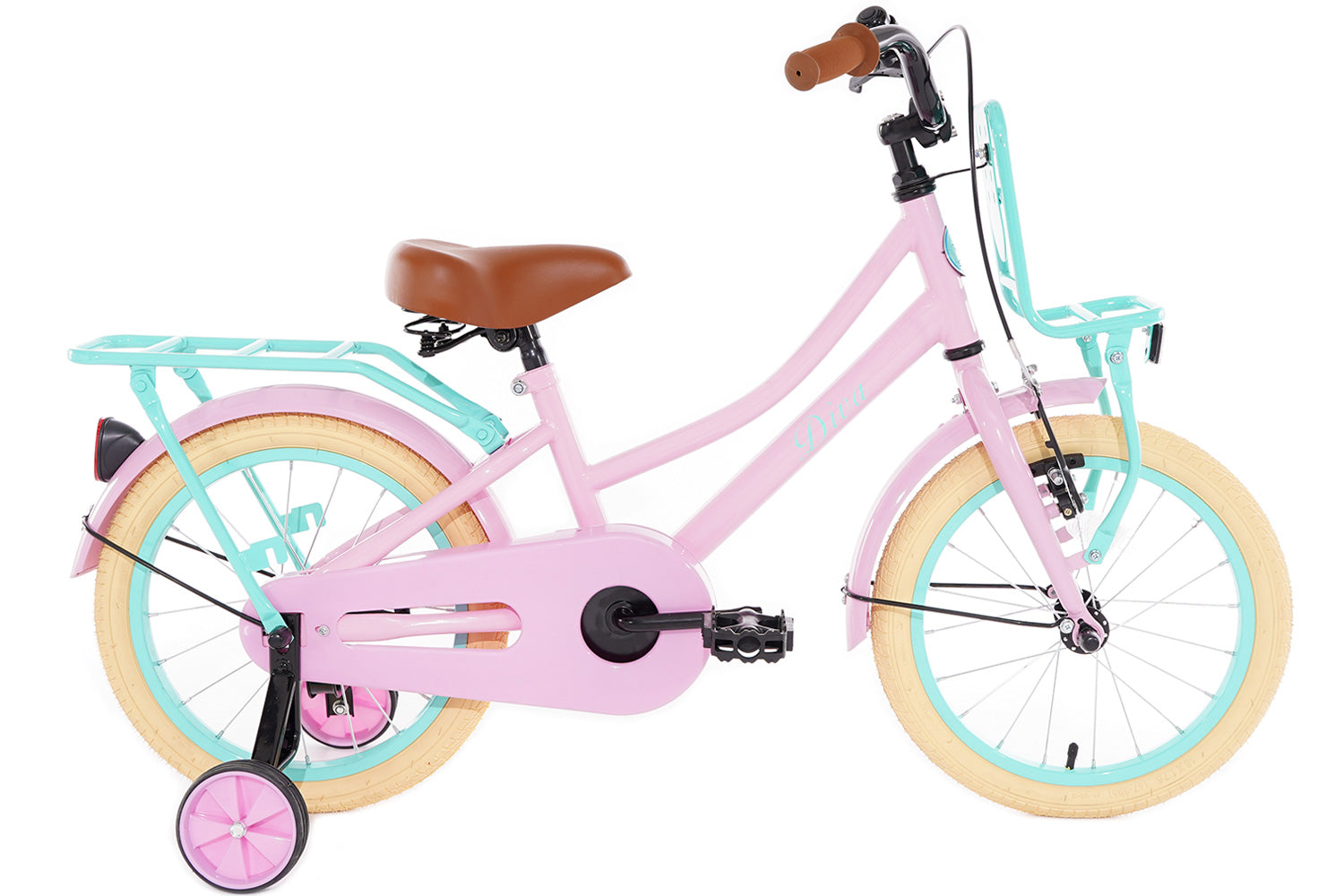 Spirit Diva Meisjesfiets Roze Groen 12 Inch