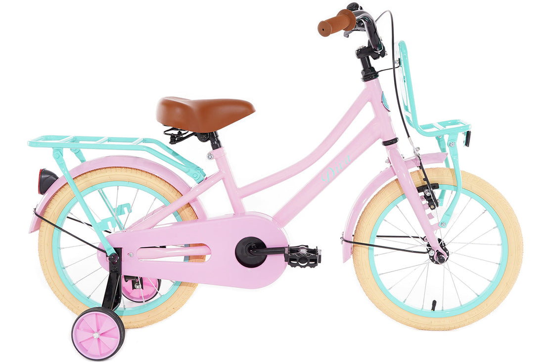 Spirit Diva Meisjesfiets Roze Groen 14 Inch