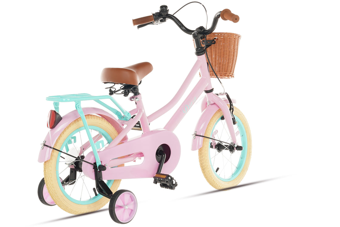 Spirit Diva Meisjesfiets Roze Groen 12 Inch Mand
