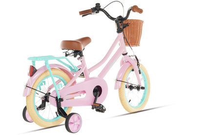 Spirit Diva Meisjesfiets Roze Groen 12 Inch Mand