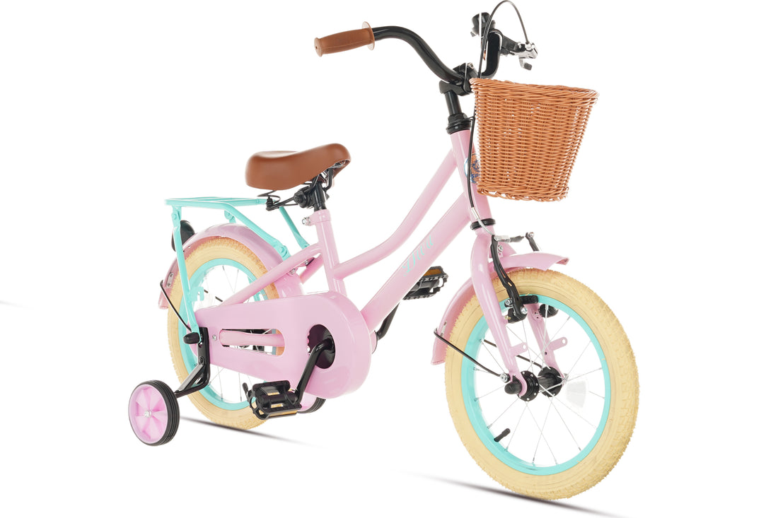 Spirit Diva Meisjesfiets Roze Groen 12 Inch Mand