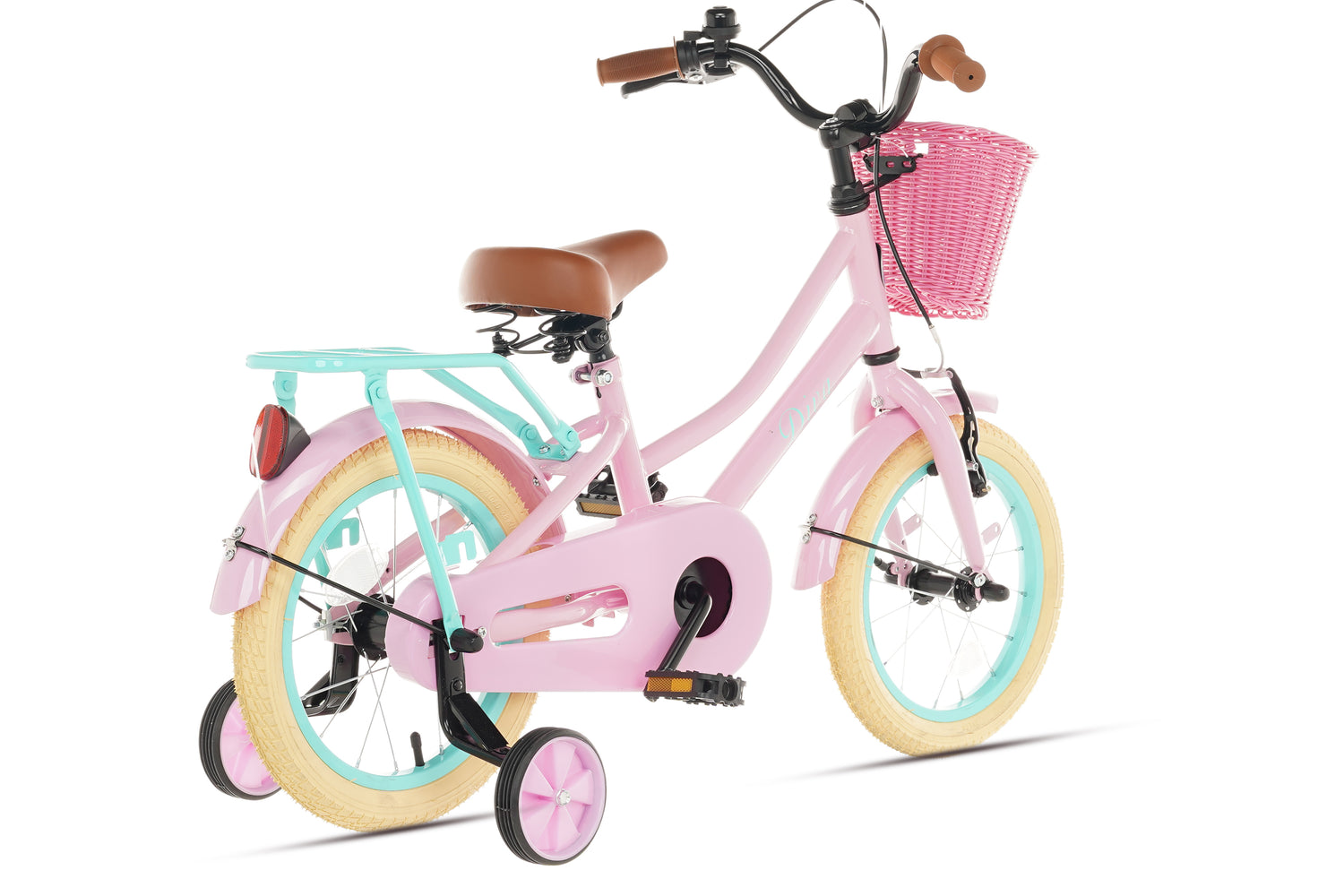 Spirit Diva Meisjesfiets Roze Groen 12 Inch Mand