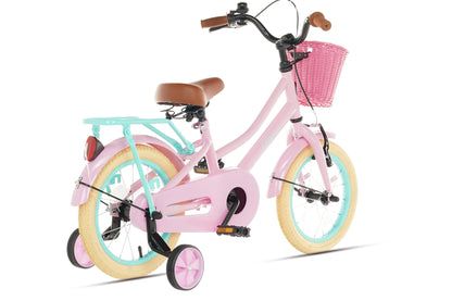 Spirit Diva Meisjesfiets Roze Groen 12 Inch Mand