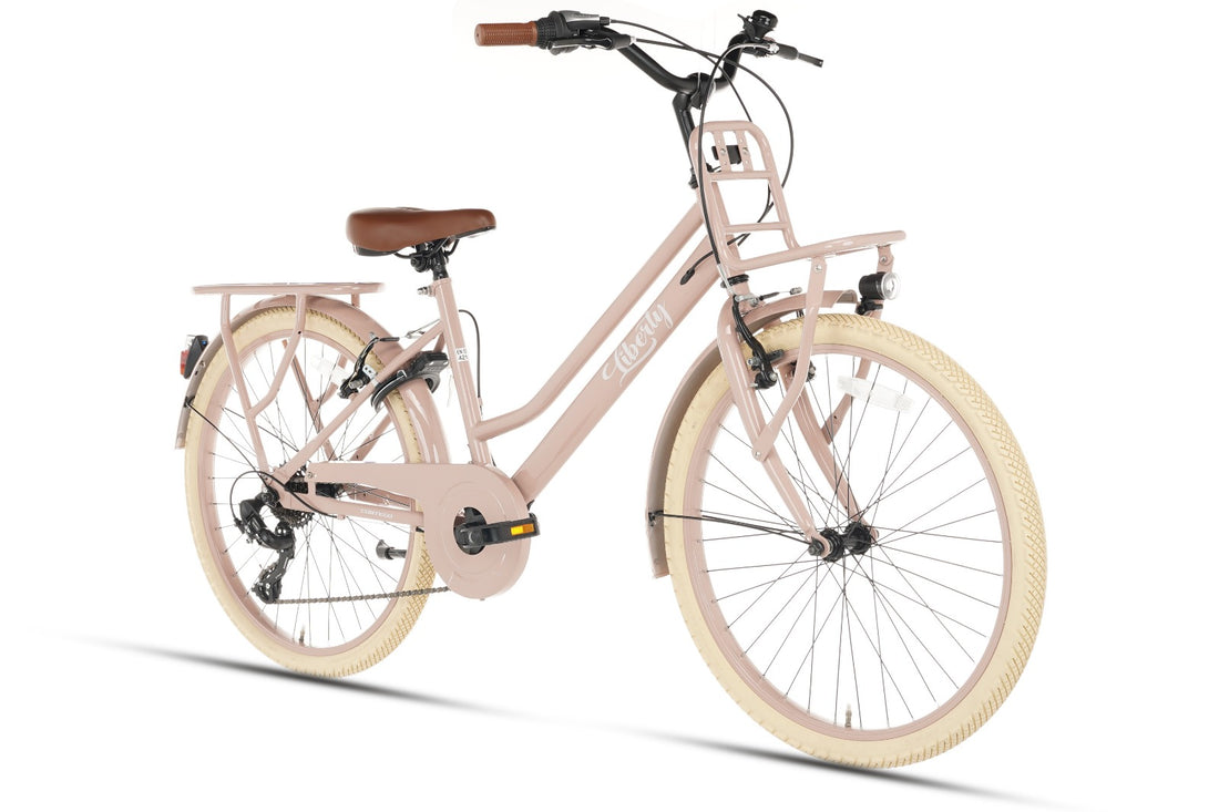 Cortego Liberty Meisjesfiets 24 inch - 7 Versnellingen - Zalm