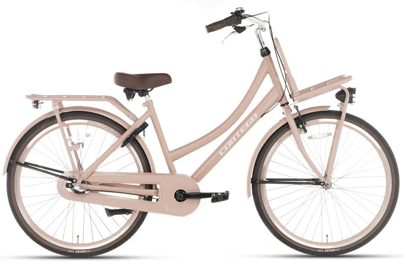 Cortego Cargo Meisjesfiets 24 inch - 3 Versnellingen - Zalm