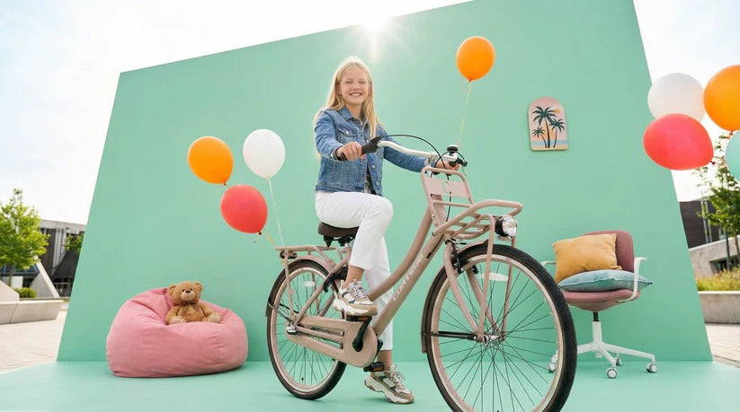 Cortego Cargo Meisjesfiets 24 inch - 3 Versnellingen - Zalm