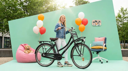 Cortego Cargo Meisjesfiets 26 inch - 3 Versnellingen - Mat-Zwart