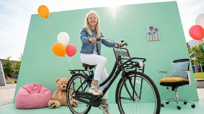 Cortego Cargo Meisjesfiets 26 inch - 3 Versnellingen - Mat-Zwart