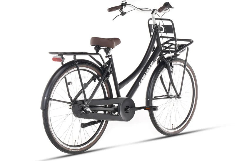 Cortego Cargo Meisjesfiets 26 inch - 3 Versnellingen - Mat-Zwart