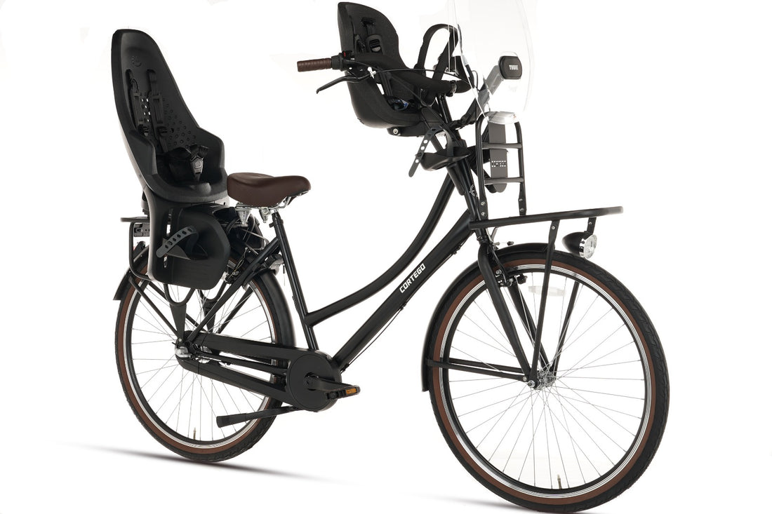Cortego Daily Moederfiets 28 Inch - 3 Versnellingen - Mat-Zwart
