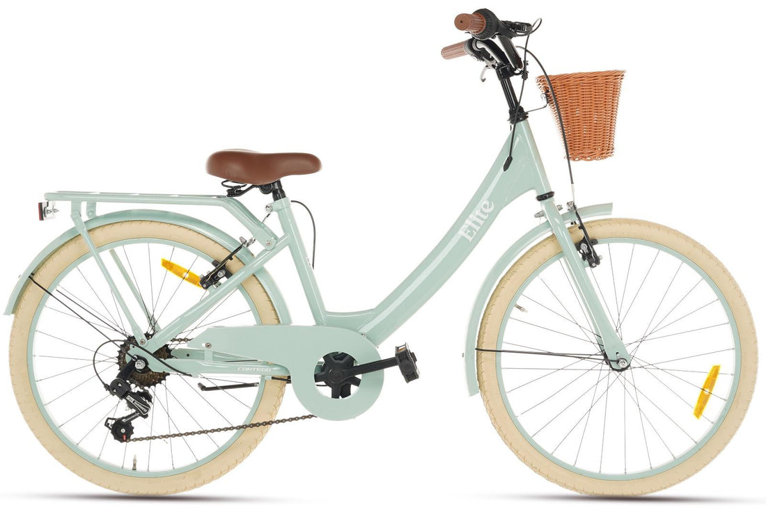 Cortego Elite Meisjesfiets 22 inch - 7 Versnellingen - Groen + Mand