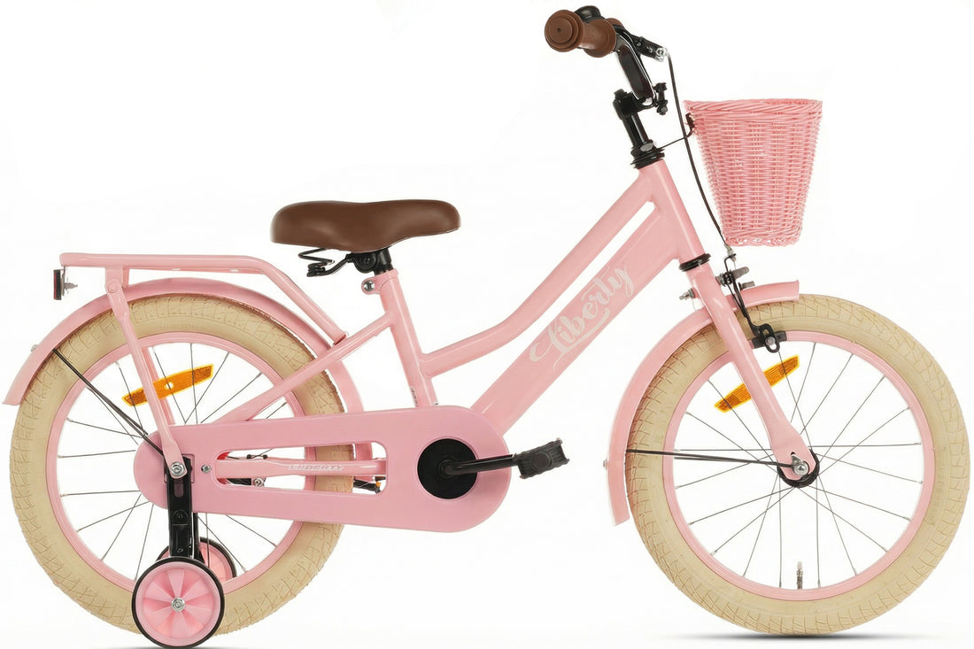Cortego Liberty meisjesfiets Roze 14 inch + mand
