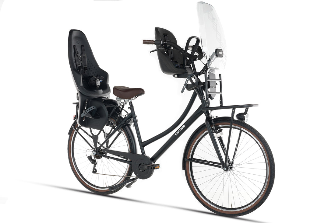 Cortego Mona Moederfiets 28 Inch - 7 Versnellingen - Mat-Zwart