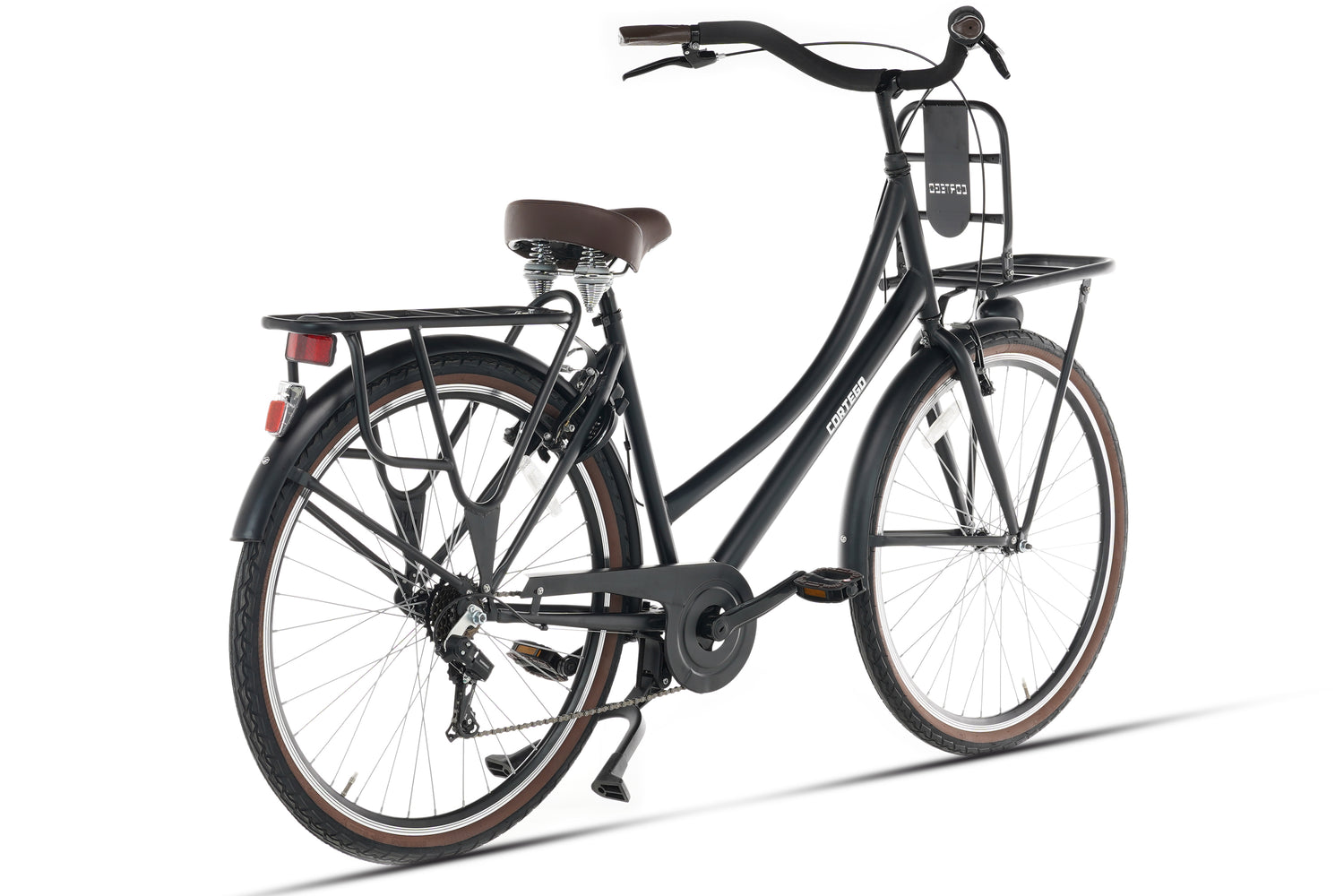 Cortego Mona Moederfiets 28 Inch - 7 Versnellingen - Mat-Zwart