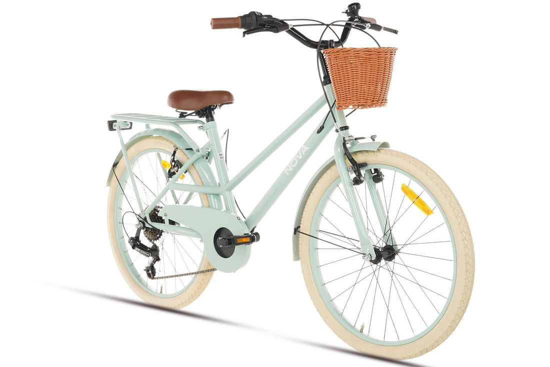 Cortego Nova Meisjesfiets 22 inch - 7 Versnellingen - Groen + Mand