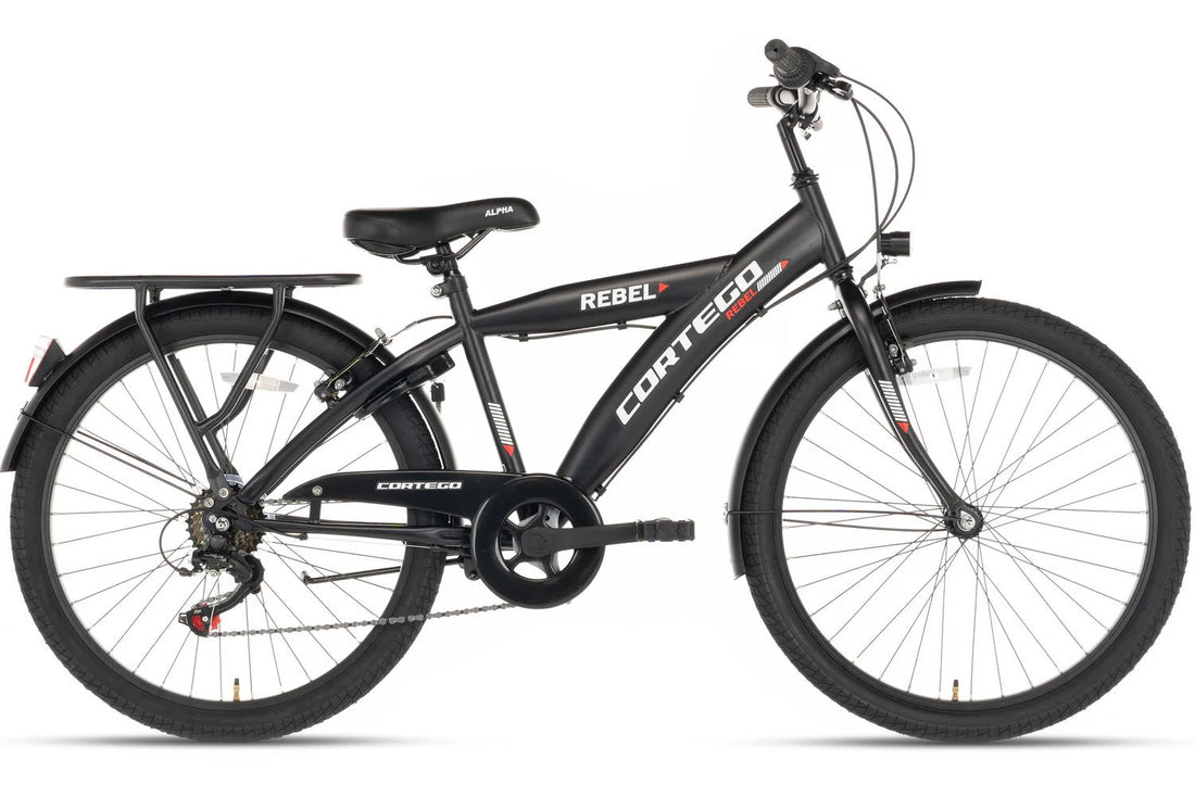 Cortego Rebel Jongensfiets 22 Inch Zwart - 6 Versnellingen