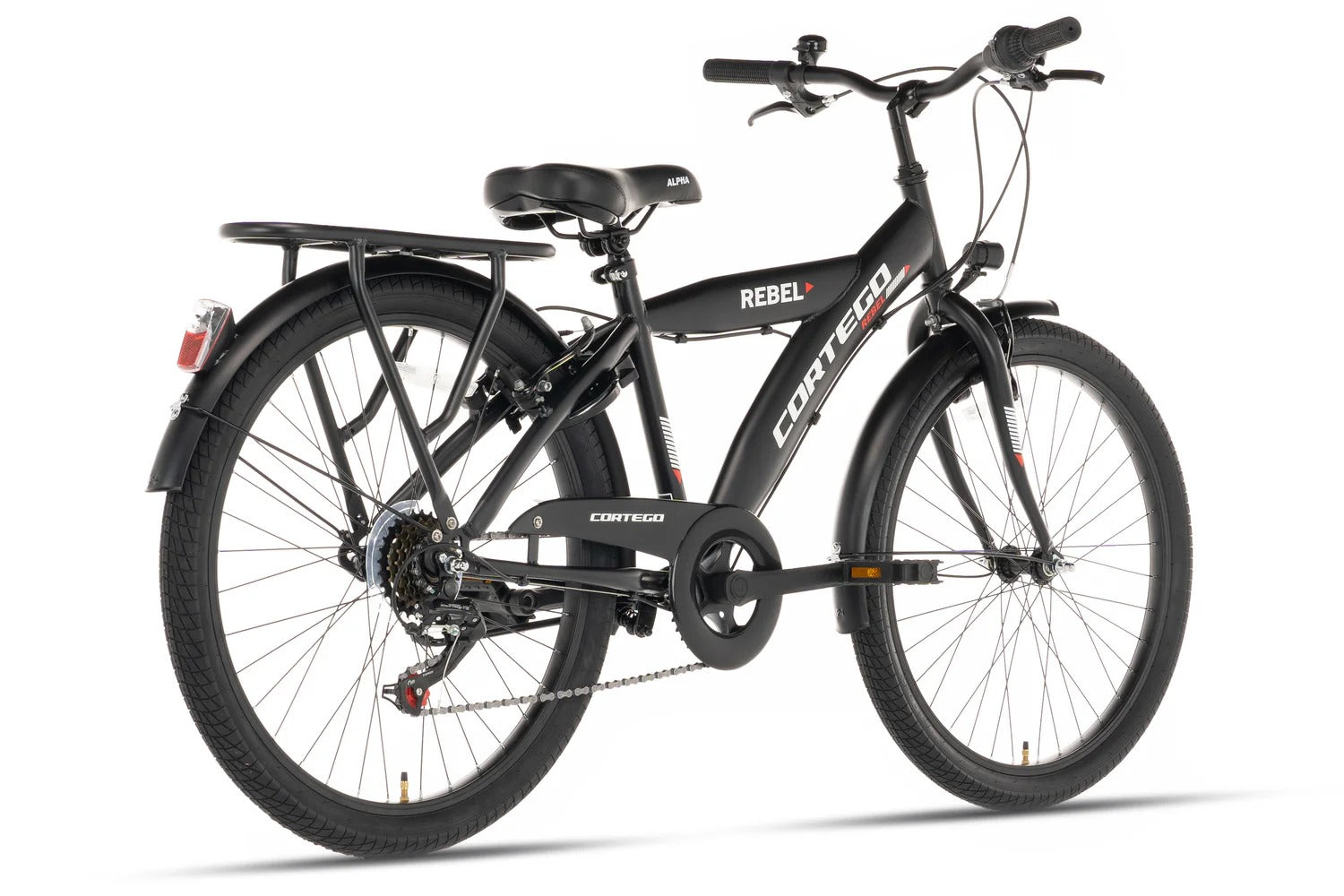 Cortego Rebel Jongensfiets 22 Inch Zwart - 6 Versnellingen