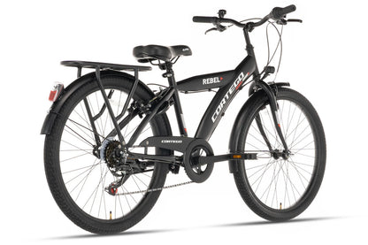 Cortego Rebel Jongensfiets 22 Inch Zwart - 6 Versnellingen