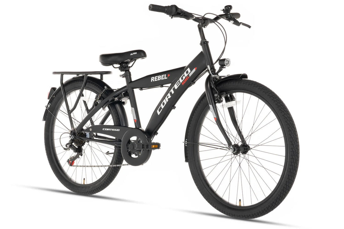 Cortego Rebel Jongensfiets 22 Inch Zwart - 6 Versnellingen