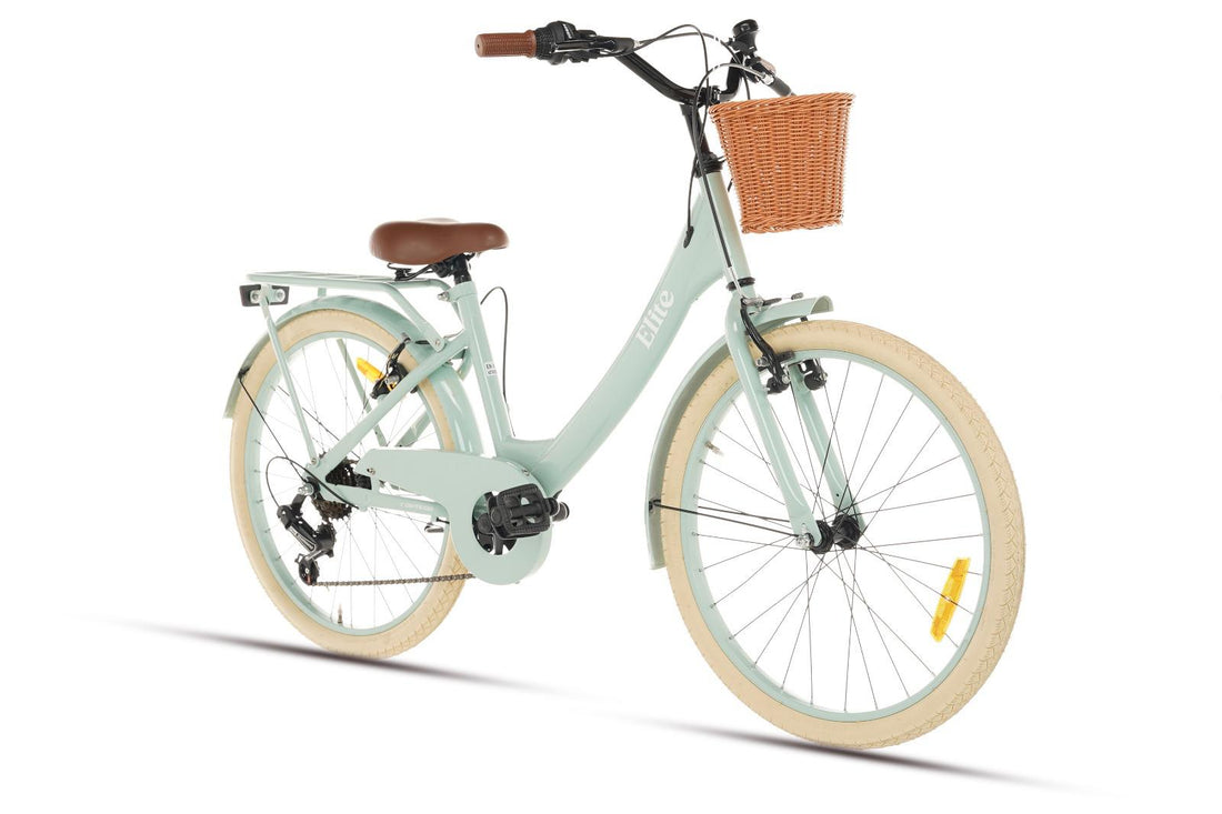 Cortego Elite Meisjesfiets 22 inch - 7 Versnellingen - Groen + Mand