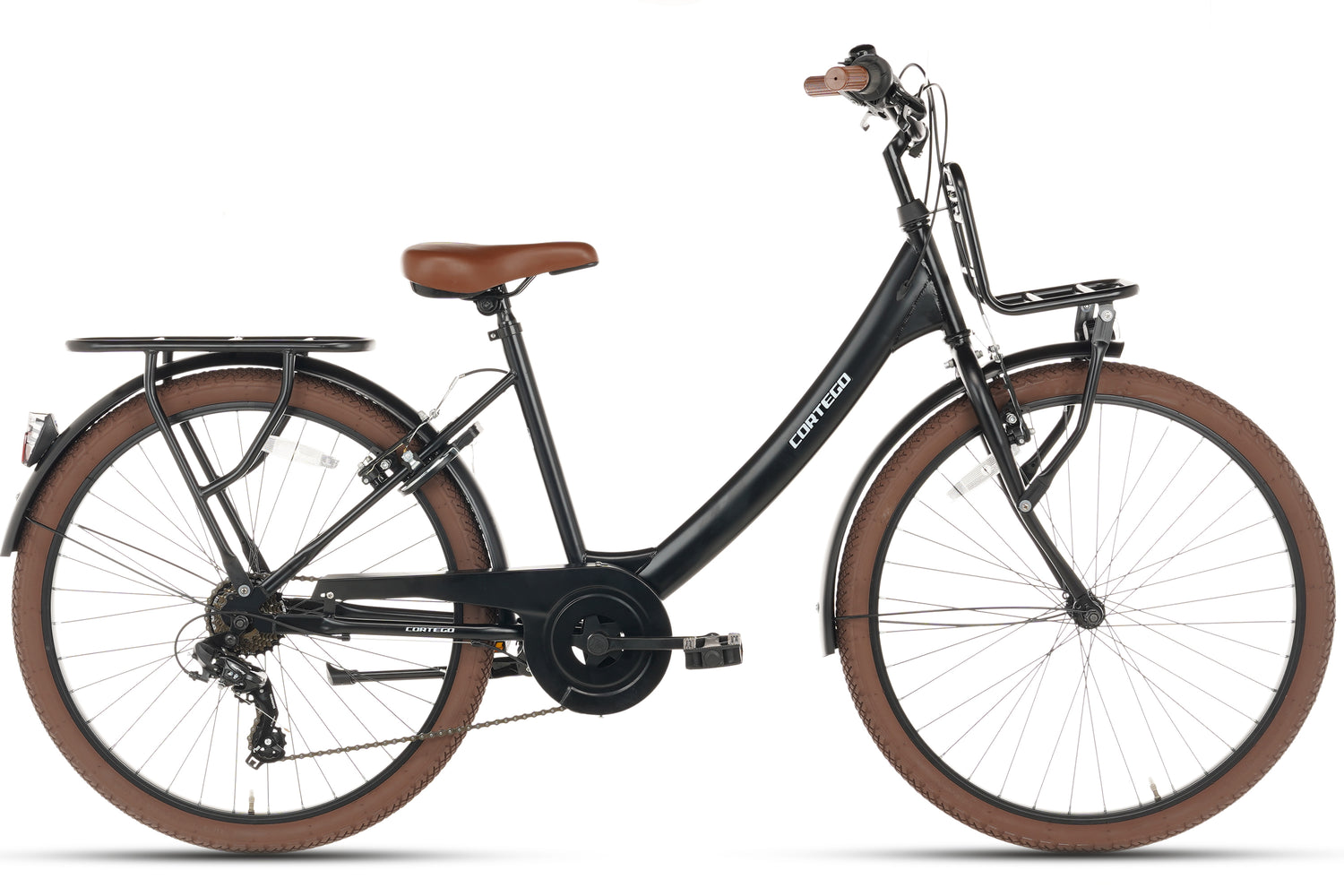 Cortego Elite Meisjesfiets 26 inch - 7 Versnellingen - Mat-Zwart