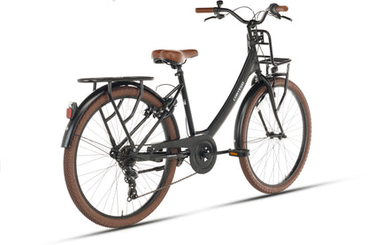 Cortego Elite Meisjesfiets 26 inch - 7 Versnellingen - Mat-Zwart