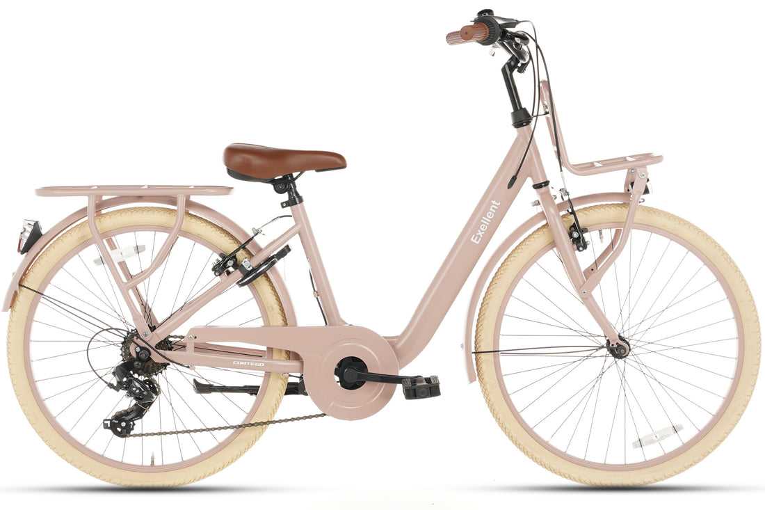 Cortego Excellent Meisjesfiets 24 inch - 7 Versnellingen - Zalm