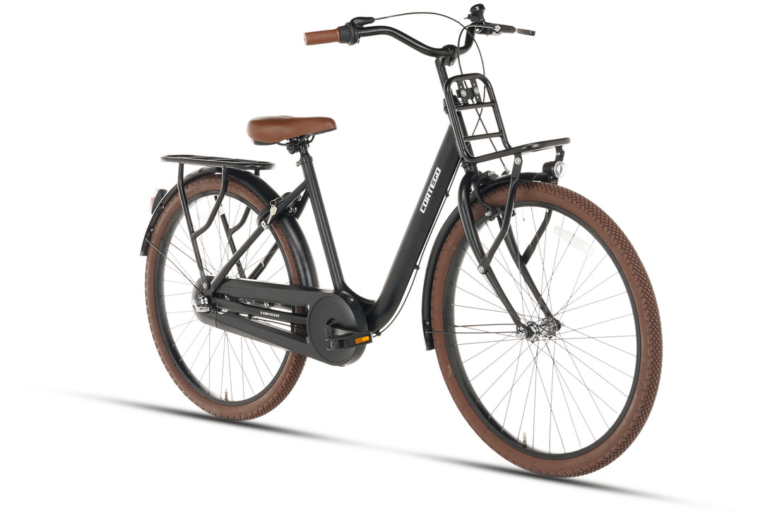 Cortego Excellent Meisjesfiets 26 inch - 3 Versnellingen - Mat-Zwart