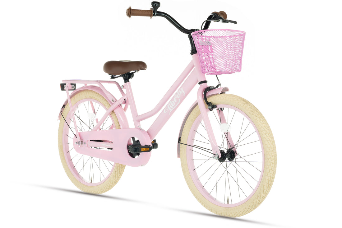 Cortego Liberty meisjesfiets Roze 18 inch + mand