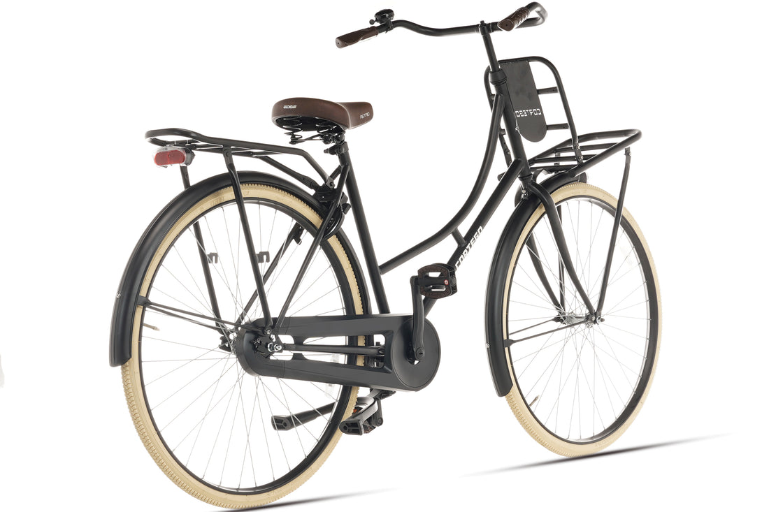 Cortego Omafiets Deluxe Mat-zwart 28 Inch